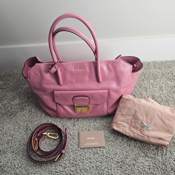 Miu Miu Handbags - Miu Miu Soft Leather Tote! sold